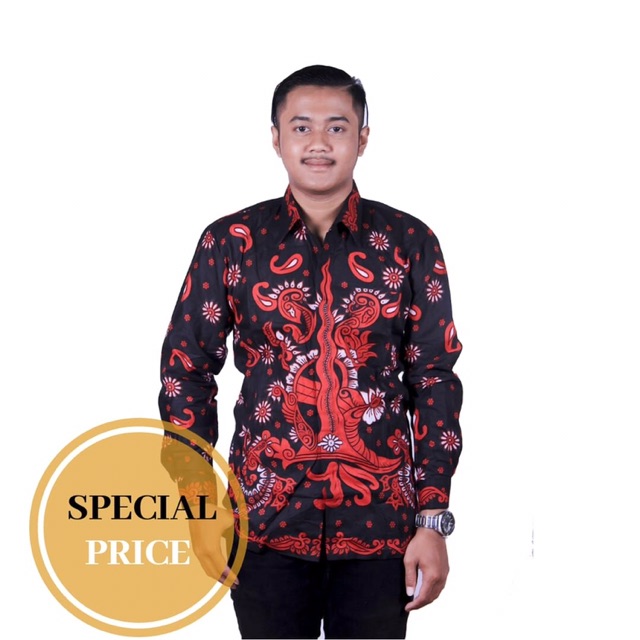 KEMEJA PANJANG MOTIF KERIS BATIK WAYANG JAWA