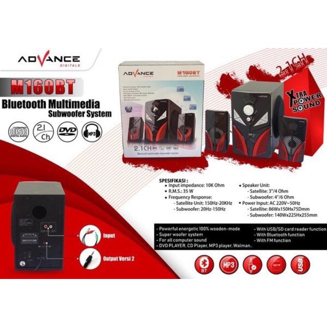 Advance MT160BT Bluetooth Speaker MP3