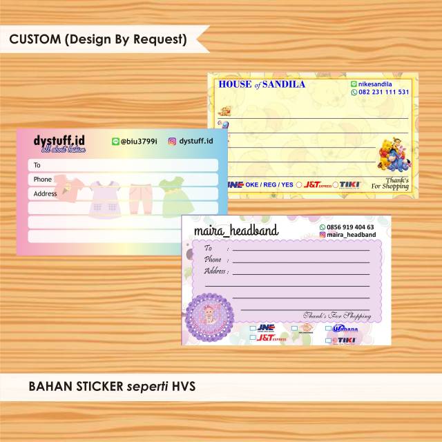 

[ Isi 100 ] Label Kirim Sticker HVS