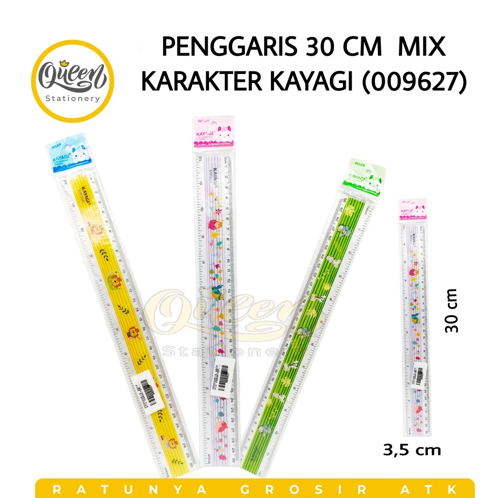

1 PCS PENGGARIS 30CM MIX KARAKTER KAYAGI (009627) - GARISAN PLASTIK BENING