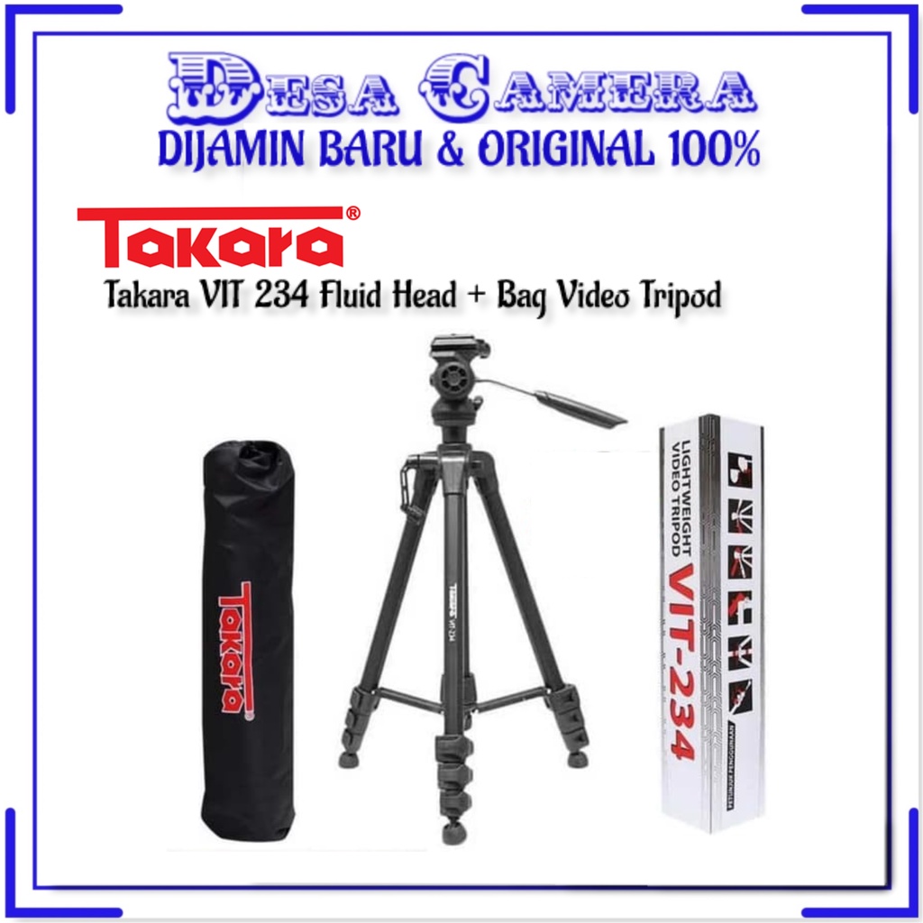 Tripod Takara VIT 234 Fluid Head + Bag Video Tripod