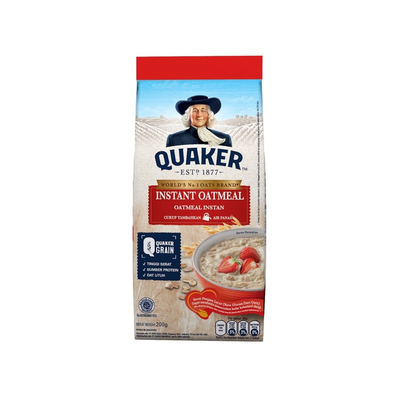 

Quaker Instant Oatmeal (Reff) Merah 200G - Alhanan/04