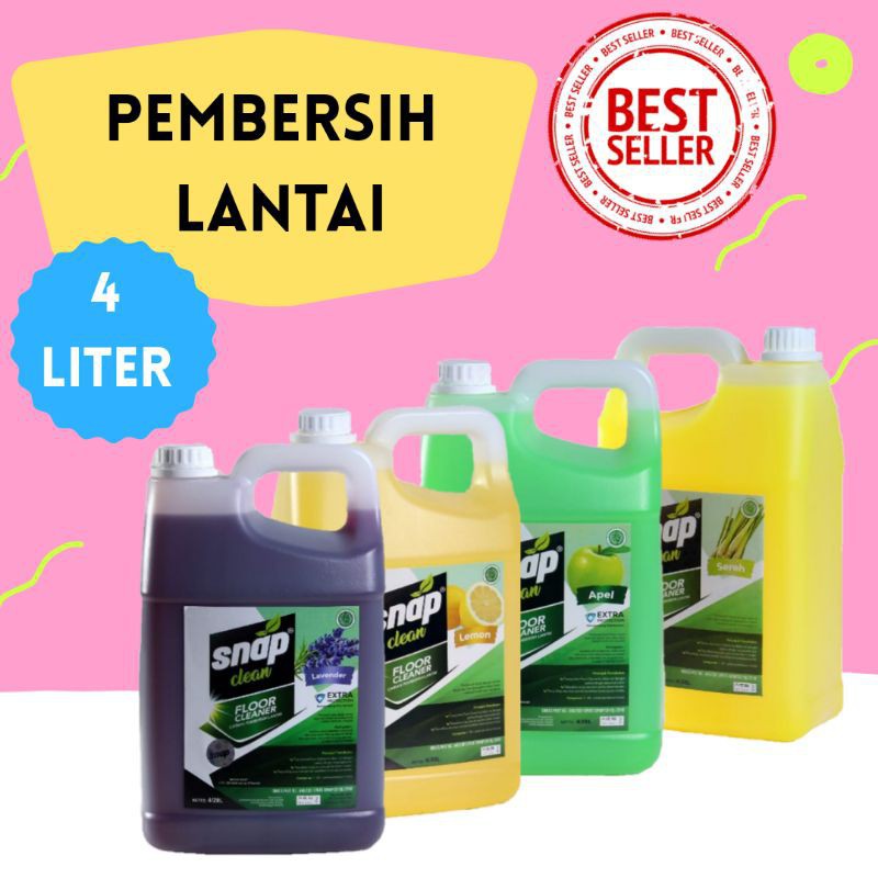 SNAP CLEAN Floor Cleaner 4 Liter / SNAP CLEAN Pembersih lantai 4 liter