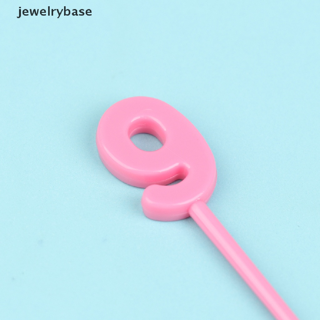 10 Pcs Garpu Tusuk Gigi Mini Desain Kartun Angka 0-9 Untuk Makanan Ringan Anak