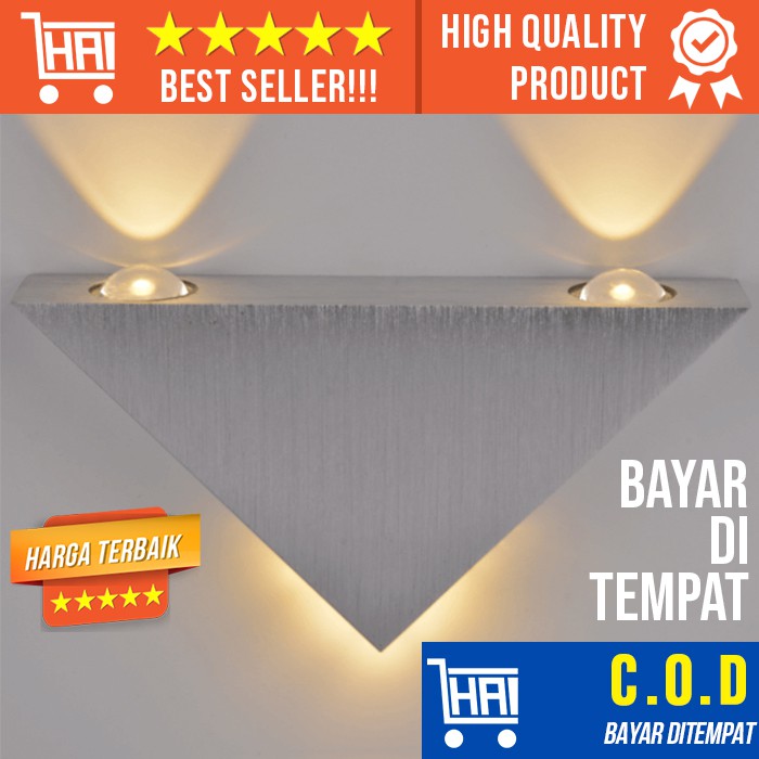 LAMPU HIASAN DINDING MINIMALIS SEGITIGA PENGHIAS OREN LAMPU HIASAN DINDING MINIMALIS SEGITIGA PENGHIAS OREN