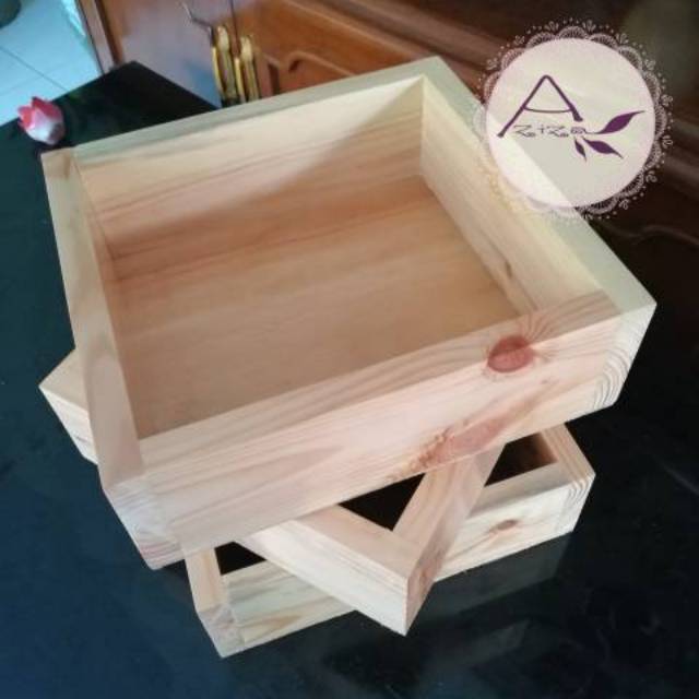 Kotak Box Kayu Pot Kotak Seserahan Mahar Kotak Perhiasan 25cm