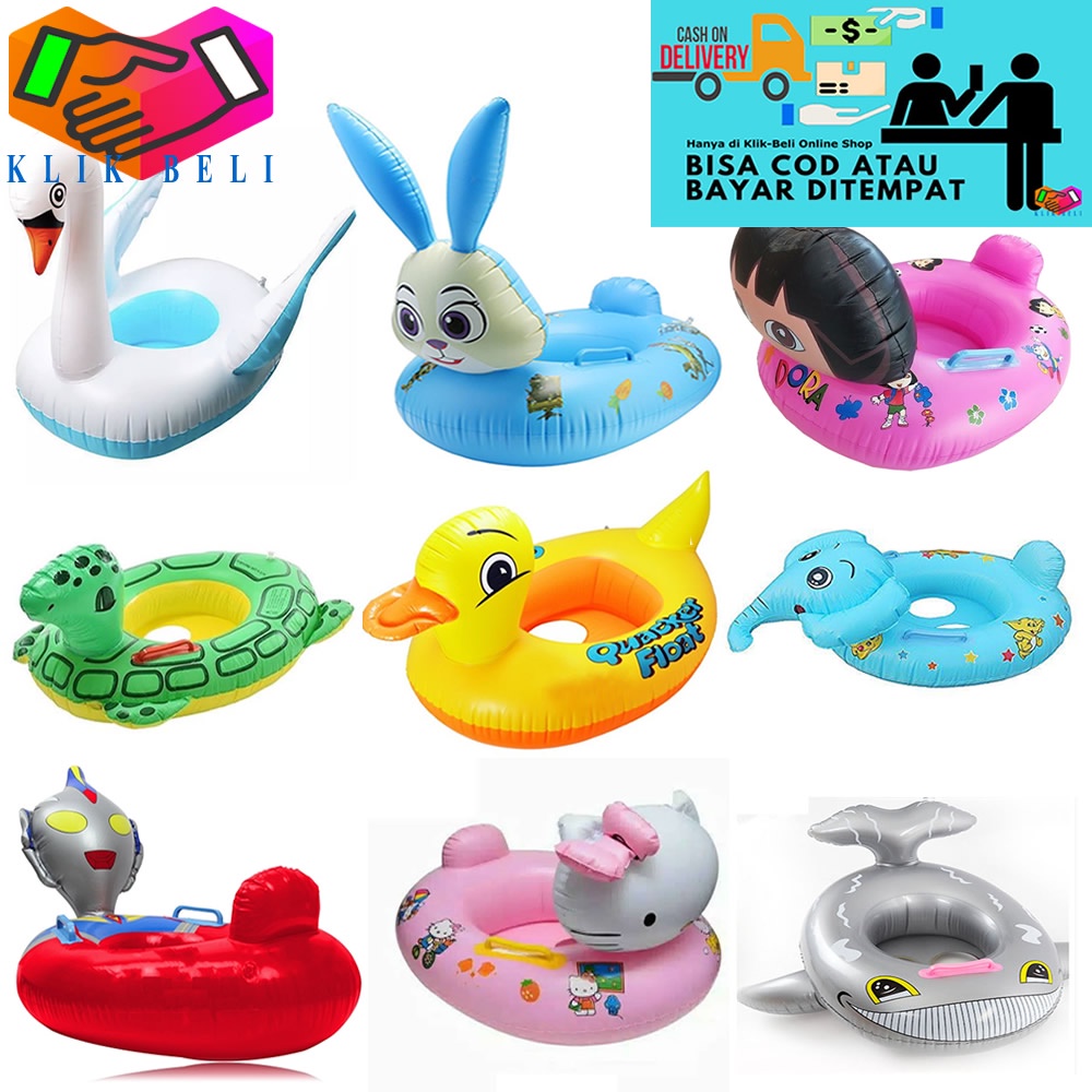 Ban Renang Anak Pelampung Karakter Ban Leher Cincin Rompi Angsa Bebek Dora Gajah Paus Hello Kitty Swim Vest Baby Boat Ring Safety