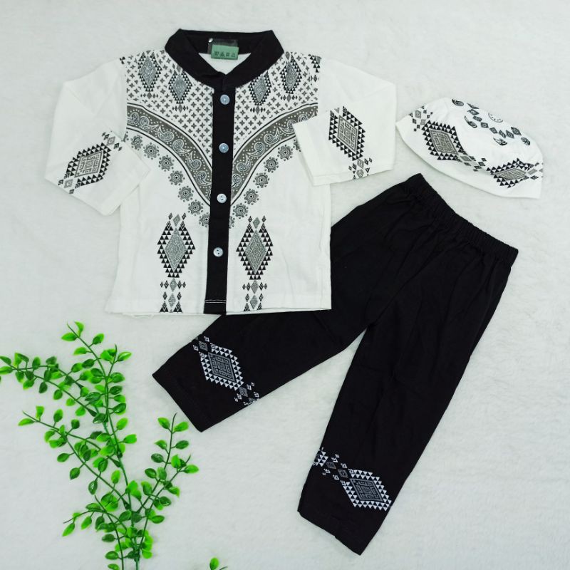 Baju Koko Anak Size 0-18bulan, Pakaian Anak Laki-laki, Baju Lebaran, Baju Muslim, Setelan Anak