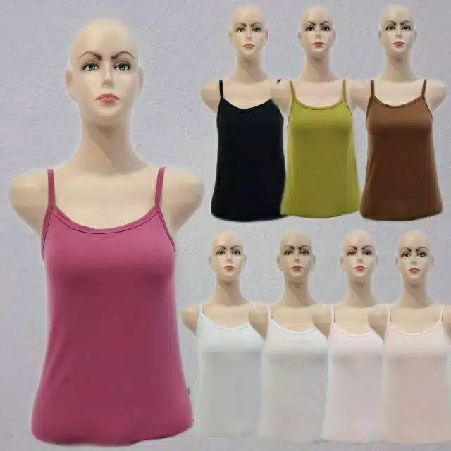 Tangtop / tanktop Tali Kecil dan Tali Besar Remaja Perempuan Cewe Dewasa Ukuran XL Warna Komplit-1