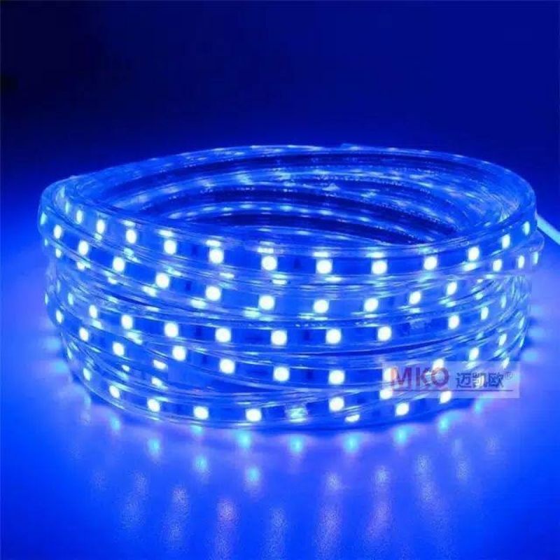 LED Strip selang 5050 220V / Meter super terang biru