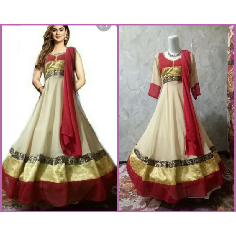 anarkali india murah/baju india