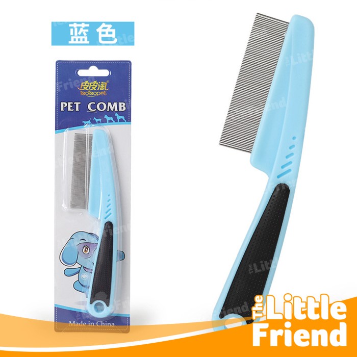 Sisir Serit Kutu Ketombe Kucing Anjing PET FLEA COMB BLACK HANDLE