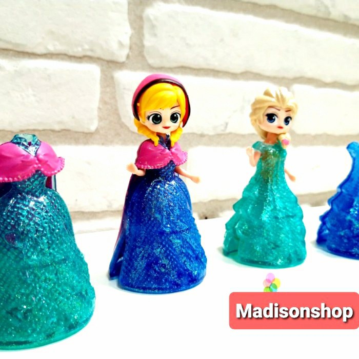 Frozen Elsa Anna Disney Cake Topper Figure set koleksi mainan anak