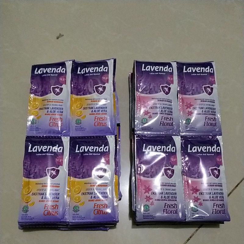 Lavenda lotion anti nyamuk, per renteng(24pcs).