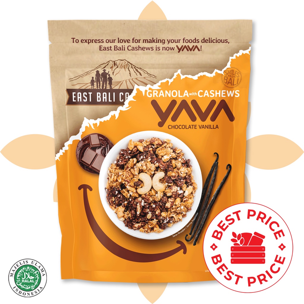 GRANOLA WITH CASHEWS - CHOCOLATE VANILLA 400 GR - EAST BALI CASHEWS (YAVA)