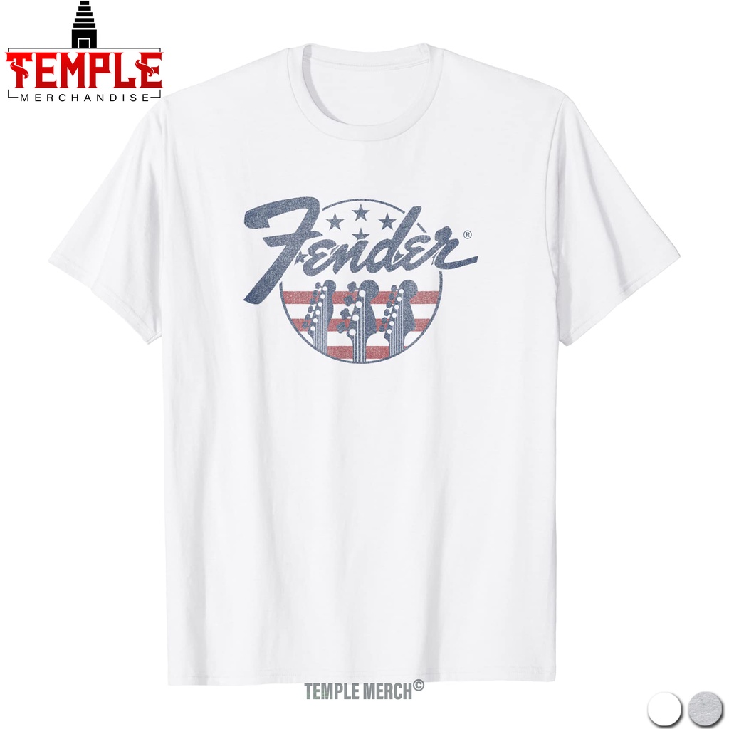 Baju Kaos Fender Guitar Flag T-Shirt / MERCHCONS APPAREL / TEMPLE MERCH