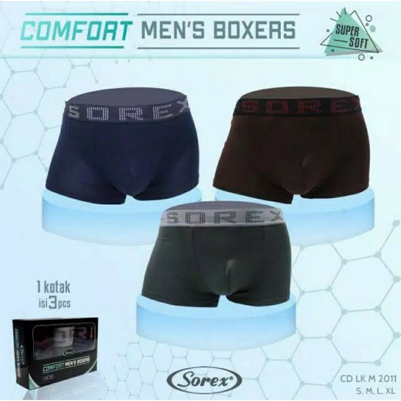 Boxer Sorex Pria Bahan Super Soft M 2011