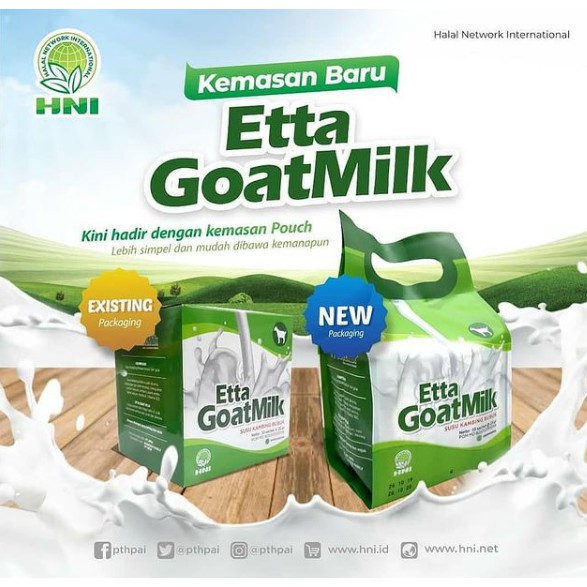 

SUSU KAMBING bubuk / ETTA GOAT MILK POWDER 10 sachet x 25gr by HPAI