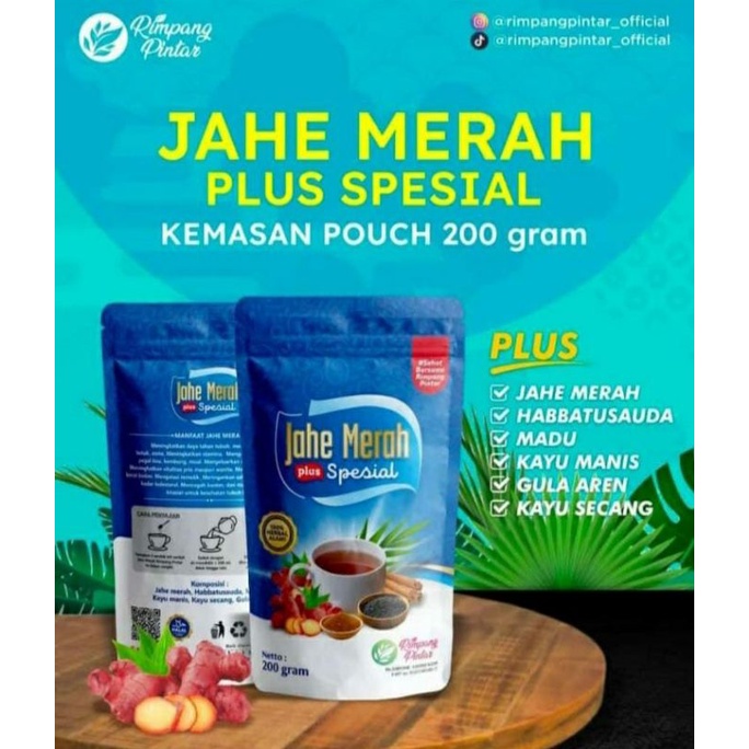 

Jahe Merah Rimpang Plus Special Bubuk 200gr