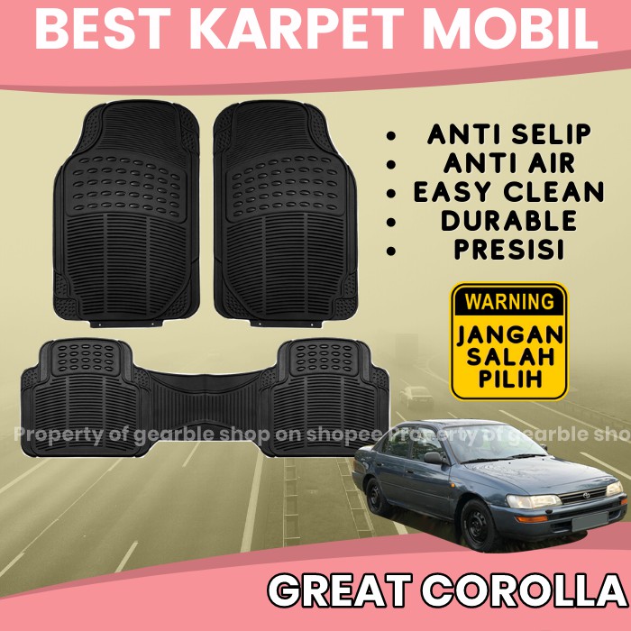 KARPET MOBIL GREAT COROLLA ALAS LANTAI MOBIL GREAT COROLLA KARPET COROLLA DASAR MOBIL ANTI AIR