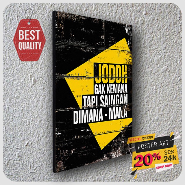 Hiasan dinding Poster Motivasi - Pajangan dinding - Dekorasi dinding - Wall decor - Typo - 203006STA