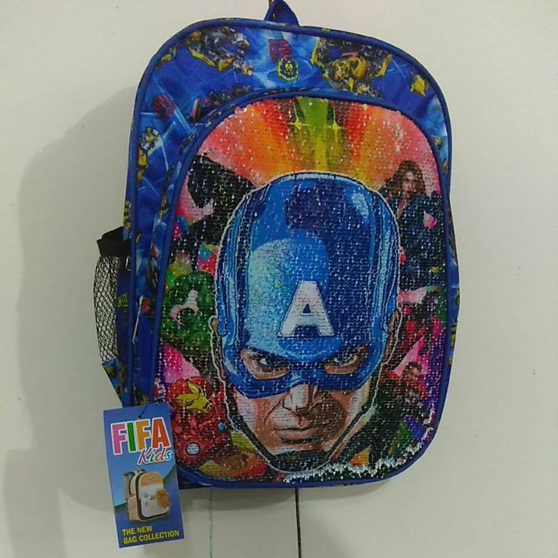 Tas bisa di usap gambarnya berubah kapten amerika atau ultraman