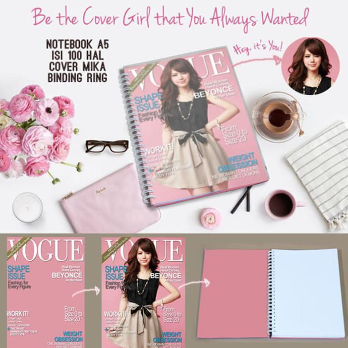 

BARU Buku Tulis Catatan / Notebook Custom Cover - Sampul bs ganti foto (A4)