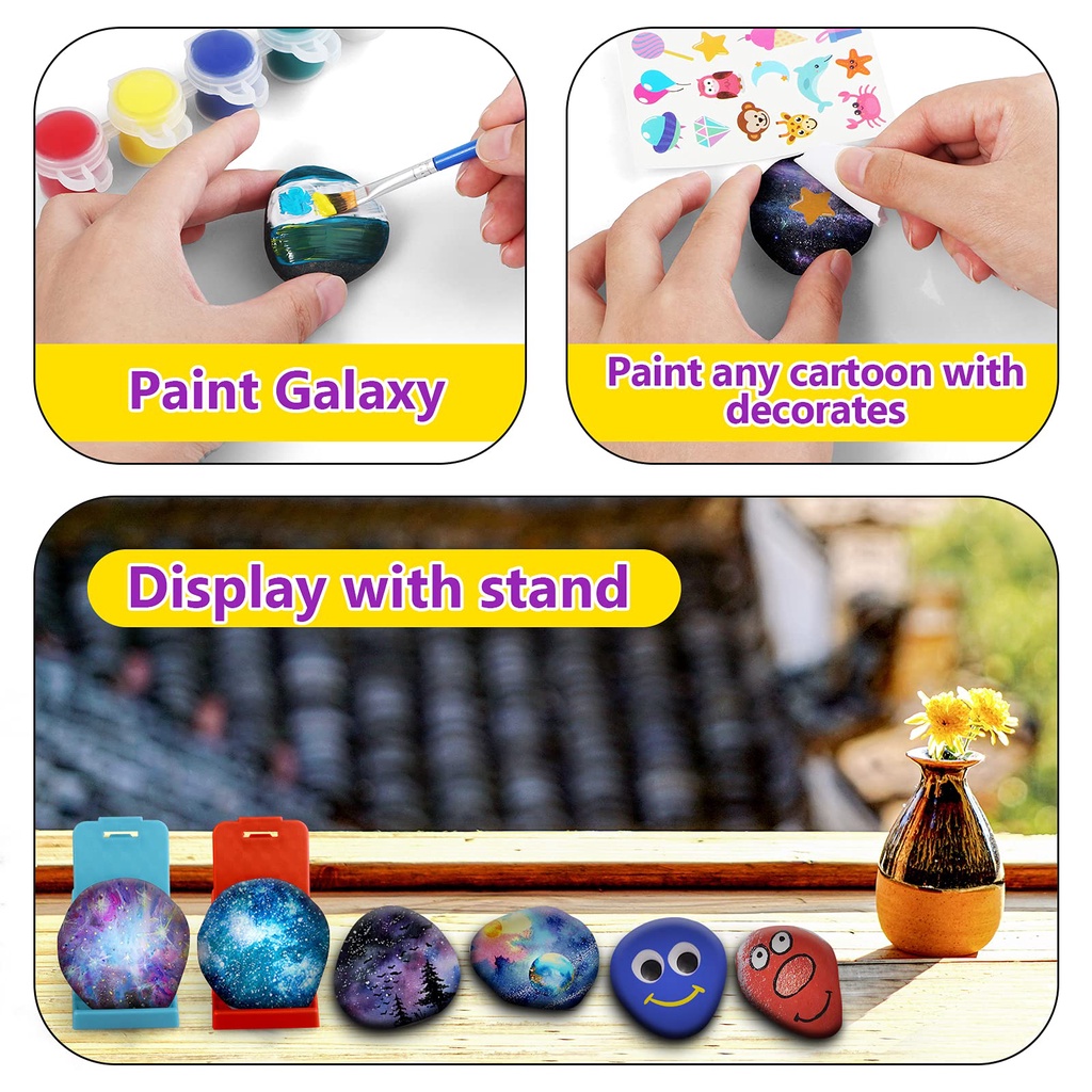 Milky Way Stone Painting Set Mainan Mewarnai 3D Edukasi