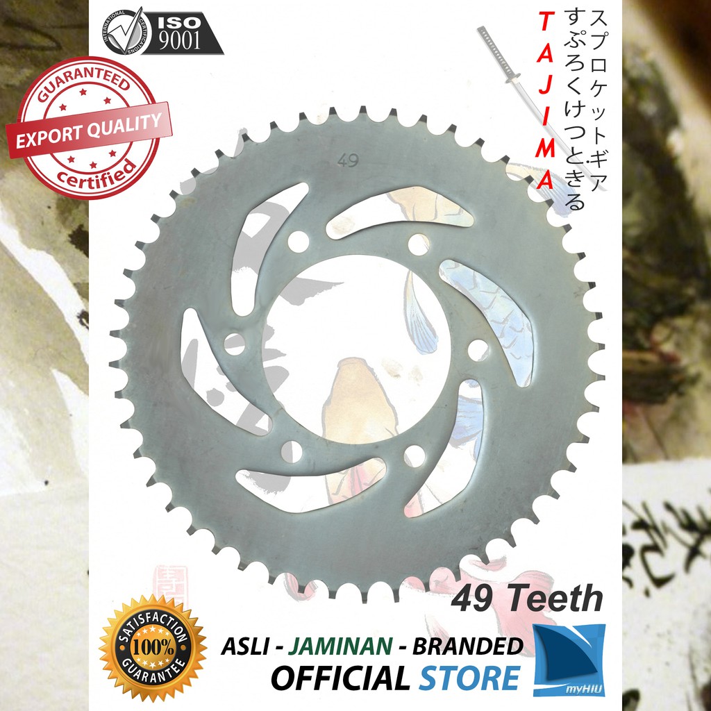 Gigi Tarik 40T ~ 52T YAMAHA Scorpio / New / Z Gir Belakang - Rear Sprocket Gear TAJIMA