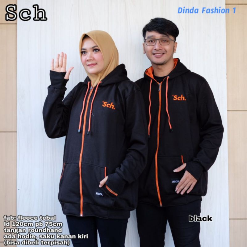 JAKET JUMBO COUPLE SCH ROUNDHAND, JAKET HOODIE COUPLE, ISI 2