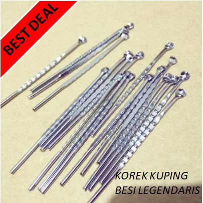 KOREK KUPING STAINLIES STELL / KOREK KUPING BESI CHROOM HARGA PER PCS