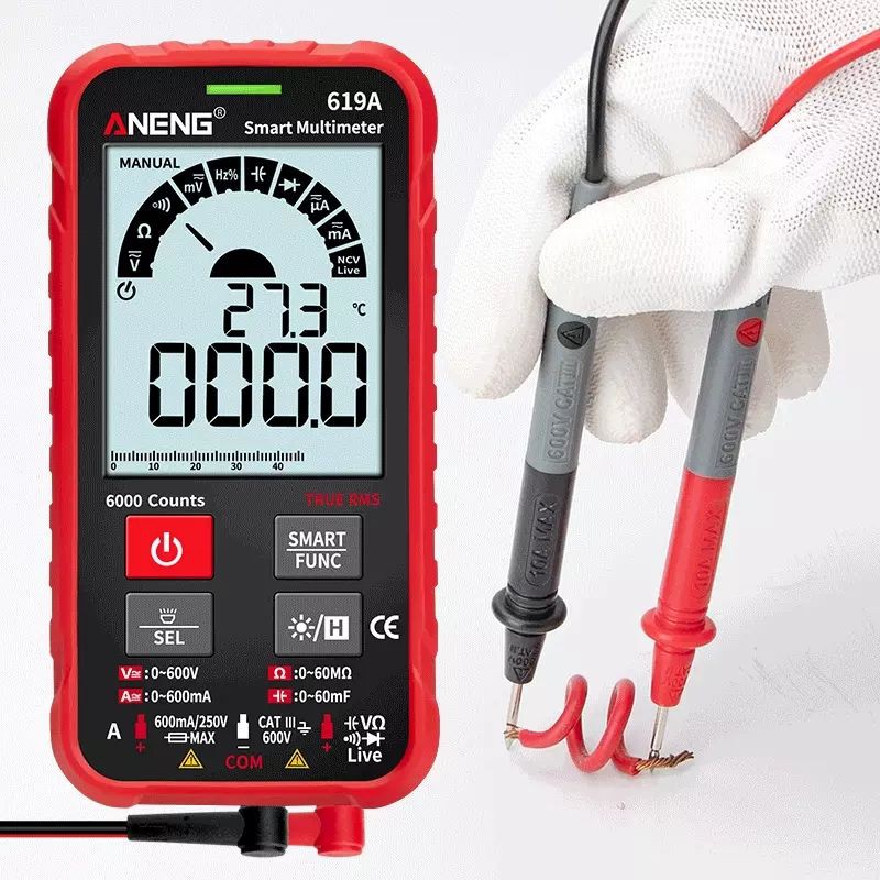 ANENG 619A Multimeter AC/DC True RMS 6000 Ampere Multimetro NCV Meter