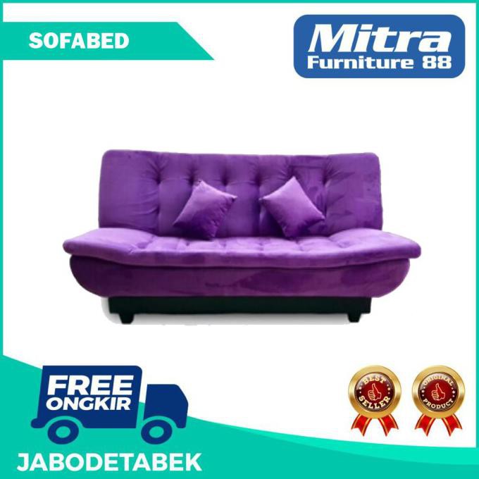 Free Ongkir Promo Sofa Bed Minimalis / Sofabed Minimalis - Ungu - Ungu Youraashop