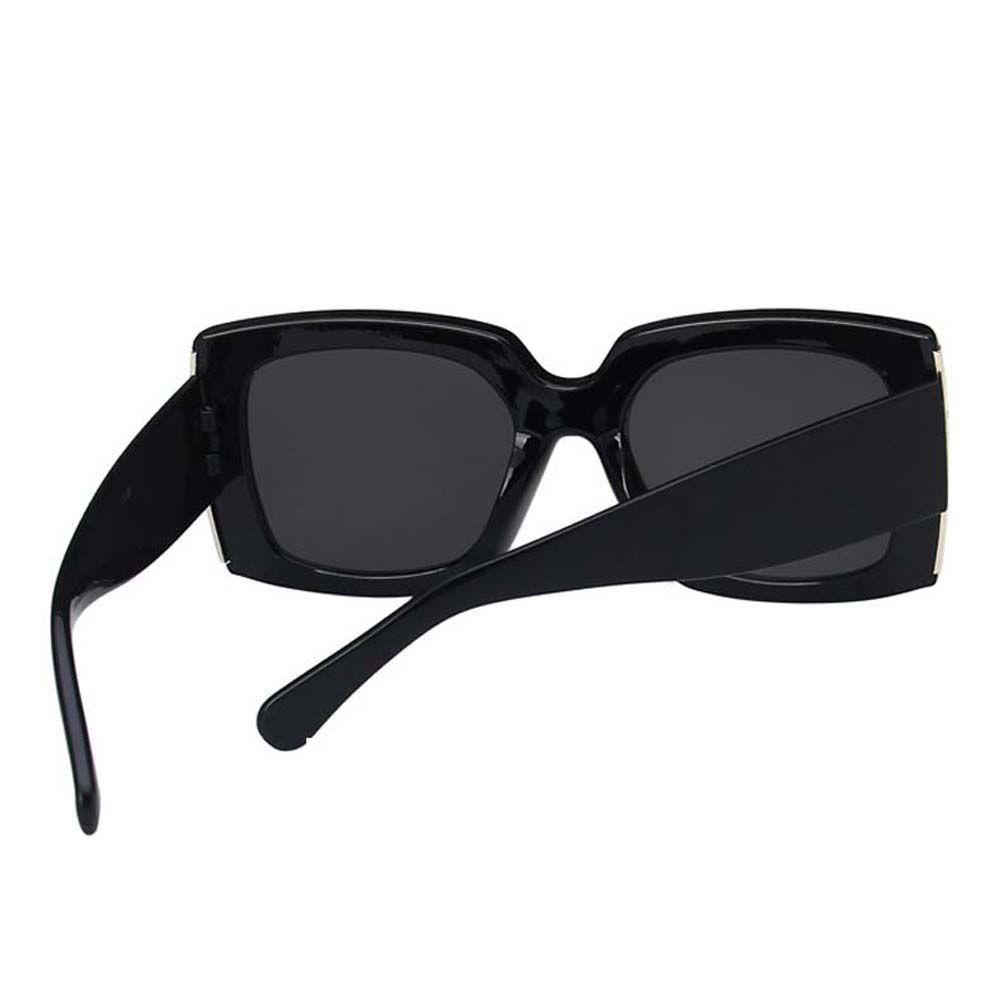 Mxbeauty Kacamata Bingkai Besar Elegan Eropa Dan Amerika Bingkai Besar Oversized Square Frame Black Grey Square Sunglasses