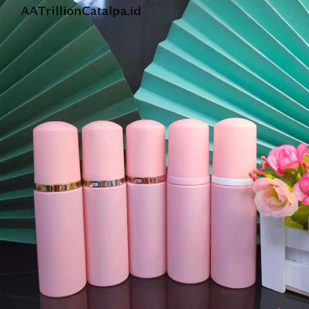 1 Pc Botol dispenser Sabun Cair lotion mousse 60Ml Warna pink Terang