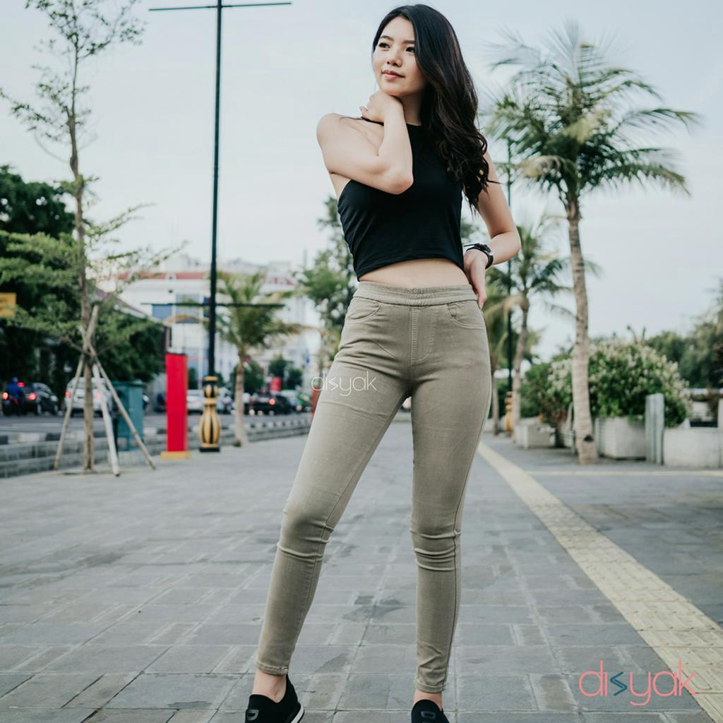 DISYAK - JEGGING Cappucino Premium Soft Jeans Strecth 9907-3307