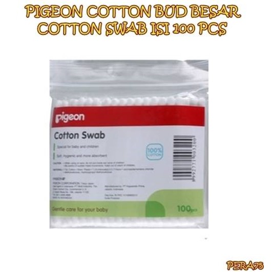 PERA75 PIGEON COTTON BUD BESAR COTTON SWAB ISI 100 PCS