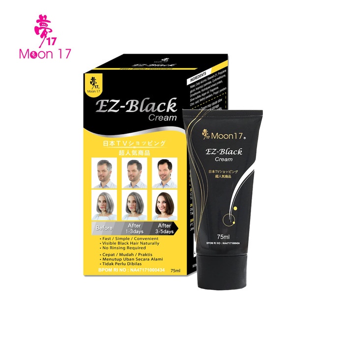 qw201ee Original Moon 17 Ez-Black Cream - Krim Penutup Uban, Tanpa Bilas Cz20Z1C