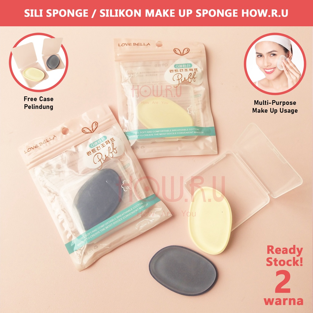 HOW.R.U | Sili Sponge / Spons Make Up Silikon Free Case Pelindung