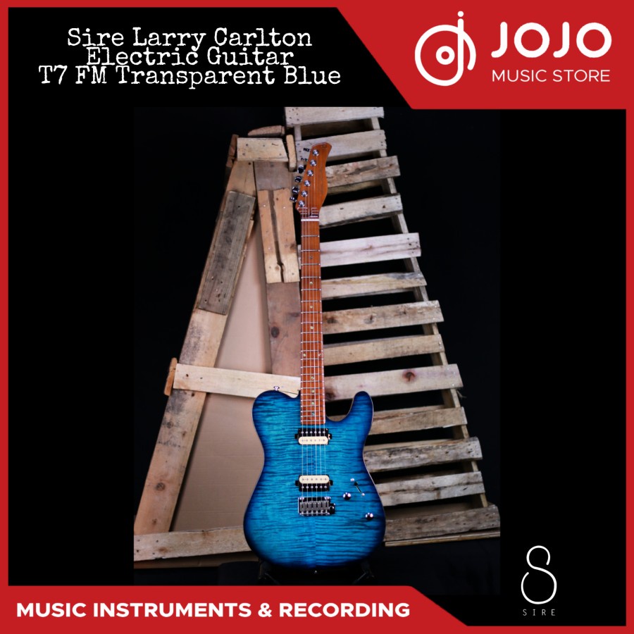 Sire Larry Carlton Electric Guitar T7 FM Transparent Blue