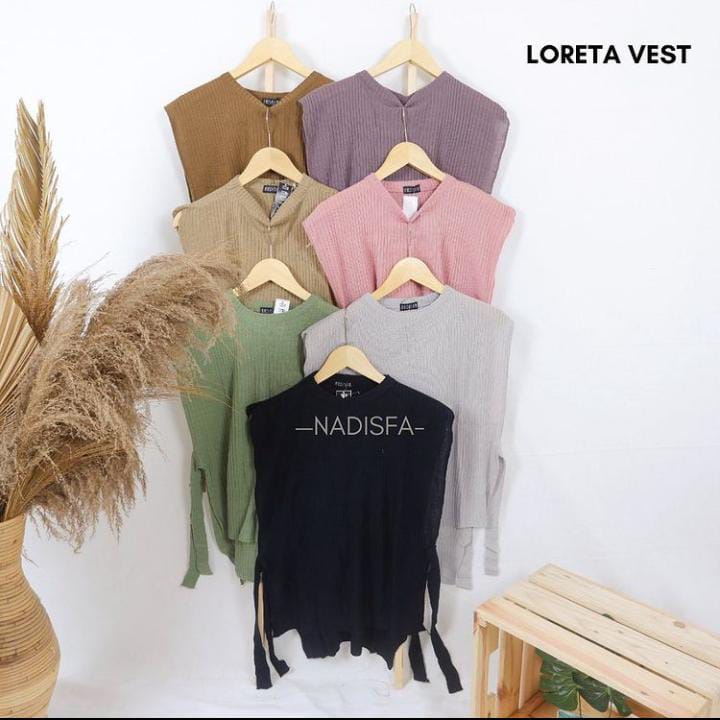 LORETA VEST RAJUT POLOS