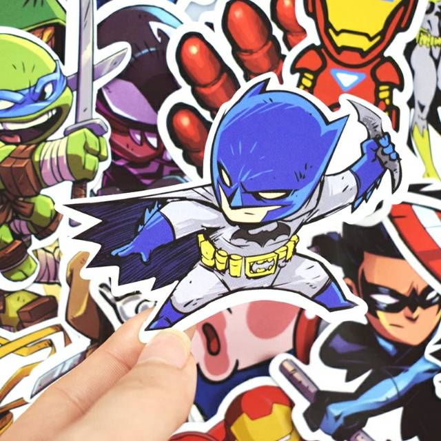 

stiker superhero sticker internet original impor vinyl buku tulis & kertas label & sticker