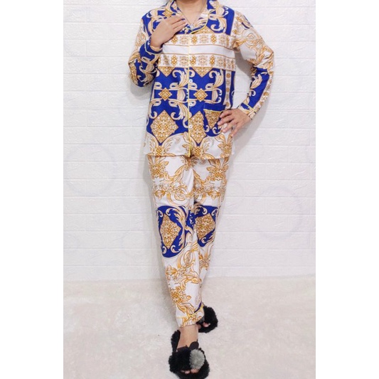 Baju Tidur Piyama Wanita Motif Sultan Pajamas Katun  / Baju Tidur setelan Wanita katun PP dewasa Terbaru Bigsize Kekiniaan