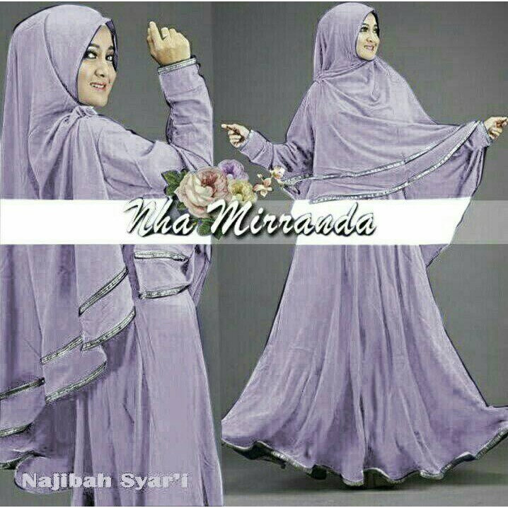 gamis murah Najibah Lavender2in/GAUN DRESS/BAJU MURAH/MURAH WANITA/MUSLIM MURAH/TANAH ABANG/ABAYA
