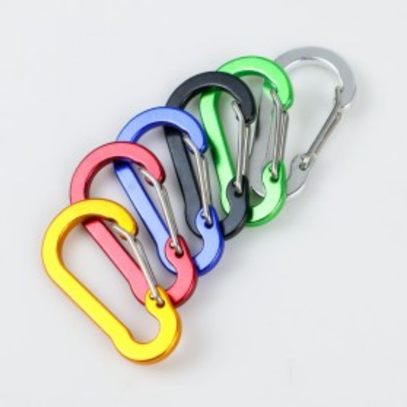 Gantungan Karabiner Aluminium Alloy Snap Clip Lock 6 PCS - CC1 - Warna Campuran