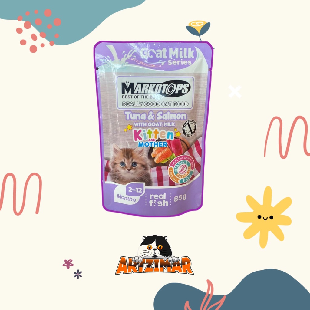 Markotops Pouch 85gr/Markotops Sachet 85gr makanan basah