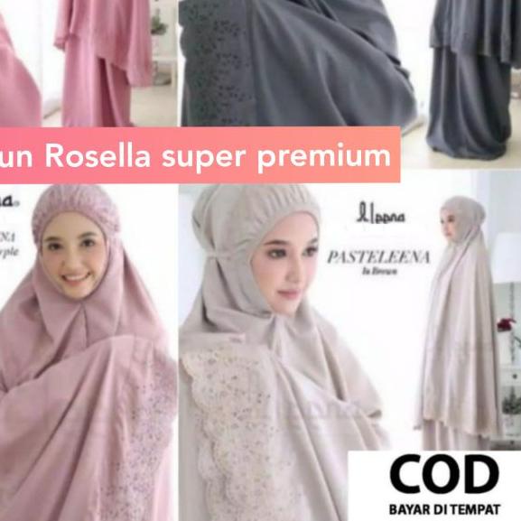 ➪ mukena siti khadijah katun rosella original lembut adem tebal ◙