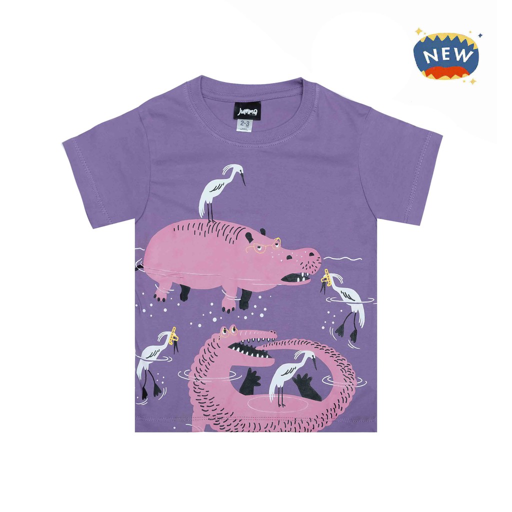 

Jummakids Hippo And Croco Printed Tshirt Anak