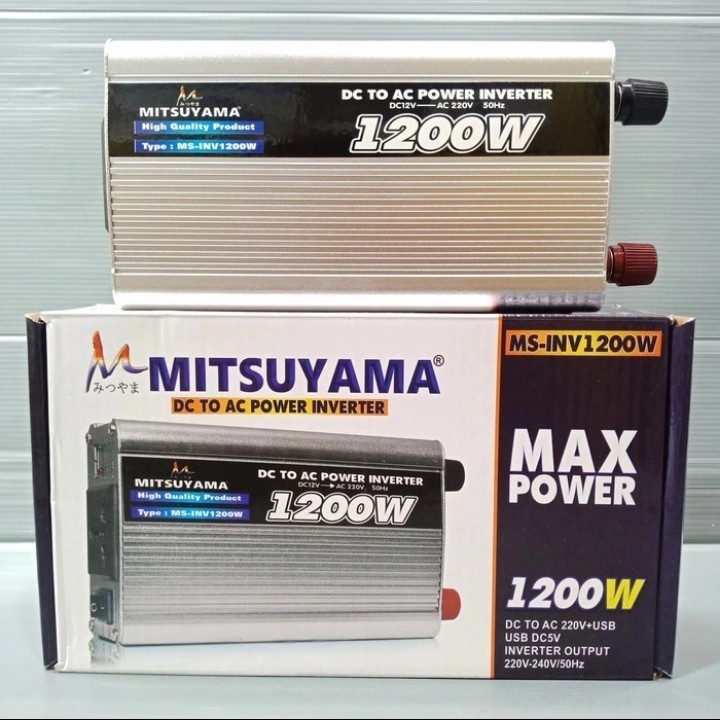 COD Power Inverter 1200 Watt DC to AC Mitsuyama MS-INV1200W