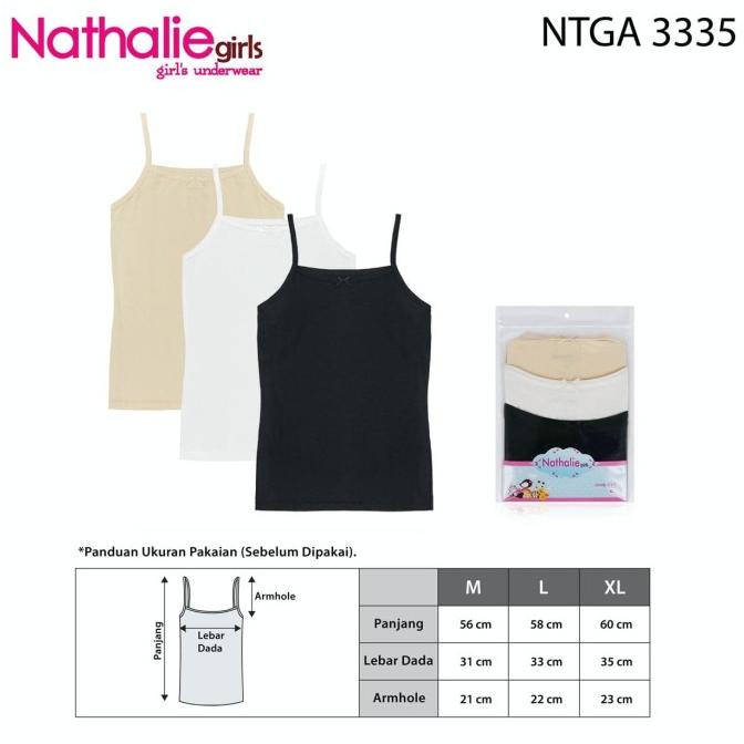 Nathalie girls Tanktop soft mesh 1Pack isi 3Pcs-NTGA 3335